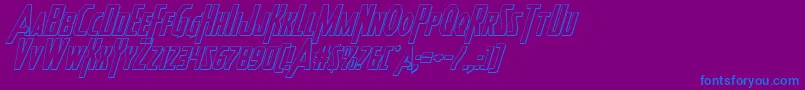 Heroesassemble3Dital Font – Blue Fonts on Purple Background