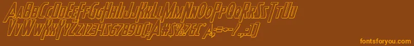 Heroesassemble3Dital Font – Orange Fonts on Brown Background