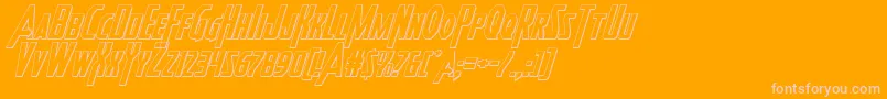 Шрифт Heroesassemble3Dital – розовые шрифты на оранжевом фоне