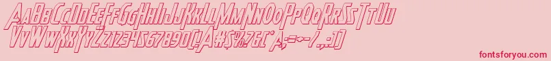 Heroesassemble3Dital Font – Red Fonts on Pink Background
