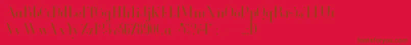 Czcionka Glamor Lightcondensed – brązowe czcionki na czerwonym tle