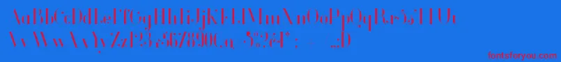 Glamor Lightcondensed Font – Red Fonts on Blue Background