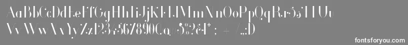 Glamor Lightcondensed Font – White Fonts on Gray Background