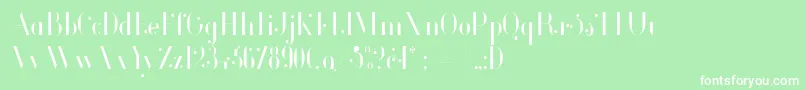 フォントGlamor Lightcondensed – 緑の背景に白い文字