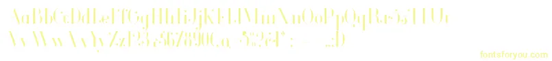 Glamor Lightcondensed-fontti – keltaiset fontit