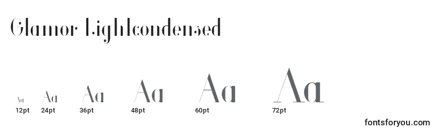 Glamor Lightcondensed Font Sizes