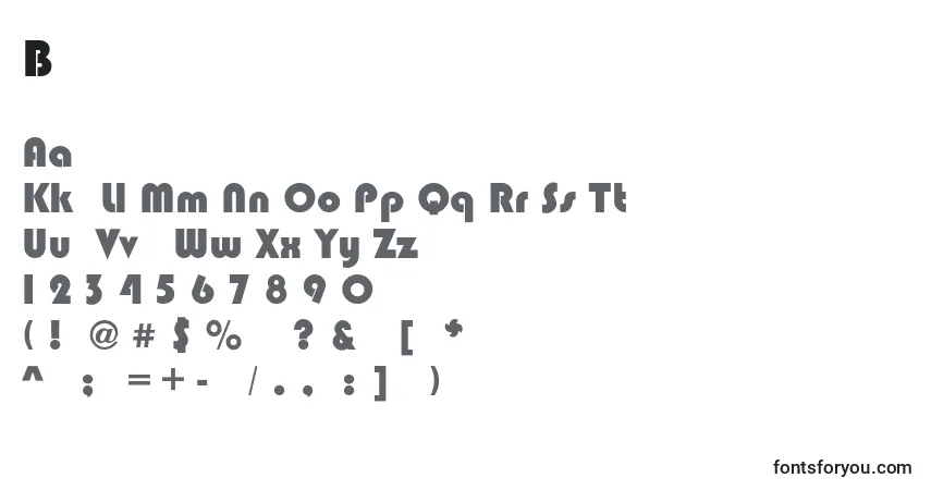 Шрифт BlippoHeavy – алфавит, цифры, специальные символы
