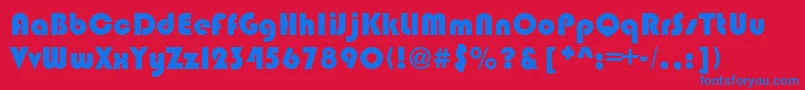 Подробнее о шрифте BlippoHeavy Шрифт BlippoHeavy – синие шрифты на красном фоне