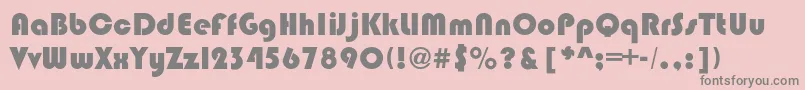 BlippoHeavy Font – Gray Fonts on Pink Background