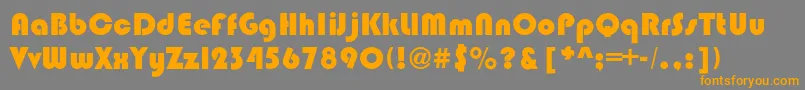 BlippoHeavy Font – Orange Fonts on Gray Background