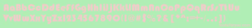 BlippoHeavy-fontti – vaaleanpunaiset fontit vihreällä taustalla