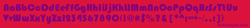BlippoHeavy Font – Purple Fonts on Red Background