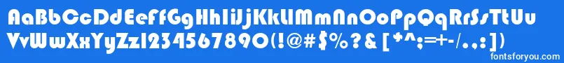 BlippoHeavy Font – White Fonts on Blue Background