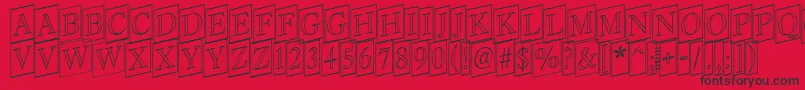 Antiq16 Font – Black Fonts on Red Background