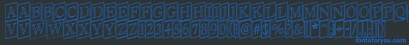 Antiq16 Font – Blue Fonts on Black Background