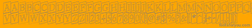 Antiq16-Schriftart – Graue Schriften auf orangefarbenem Hintergrund