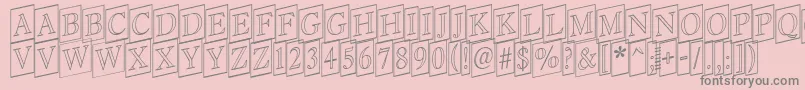 Antiq16-Schriftart – Graue Schriften auf rosa Hintergrund