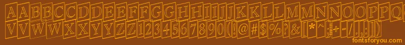 Antiq16 Font – Orange Fonts on Brown Background