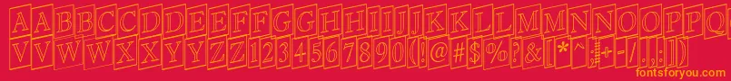 Antiq16 Font – Orange Fonts on Red Background