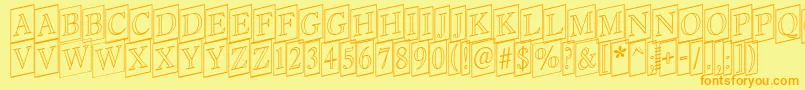 Antiq16 Font – Orange Fonts on Yellow Background