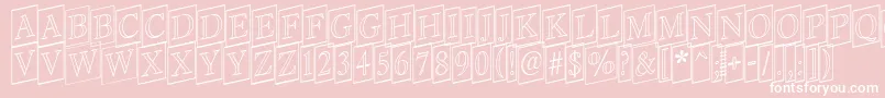 Antiq16-Schriftart – Weiße Schriften auf rosa Hintergrund