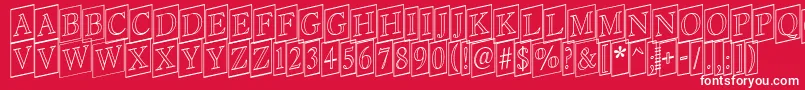 Antiq16 Font – White Fonts on Red Background