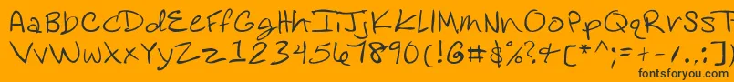 Rosedifont Font – Black Fonts on Orange Background