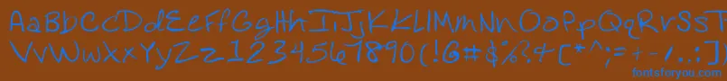 Шрифт Rosedifont – синие шрифты на коричневом фоне