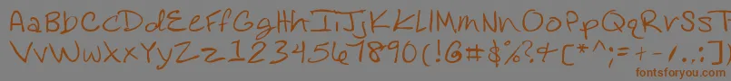 Rosedifont Font – Brown Fonts on Gray Background