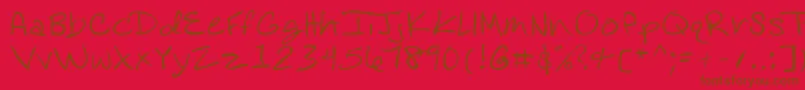 Rosedifont Font – Brown Fonts on Red Background