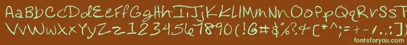 Rosedifont Font – Green Fonts on Brown Background