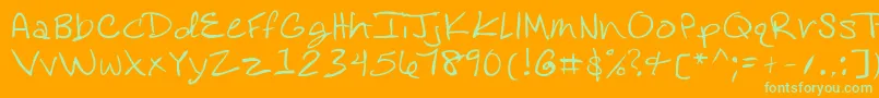 Rosedifont Font – Green Fonts on Orange Background