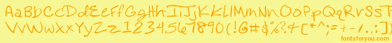 Rosedifont Font – Orange Fonts on Yellow Background