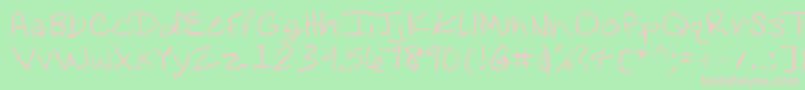 Rosedifont Font – Pink Fonts on Green Background