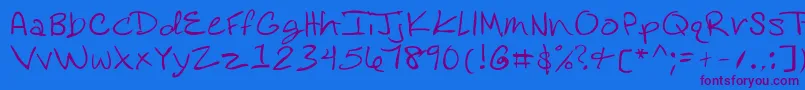 Rosedifont Font – Purple Fonts on Blue Background