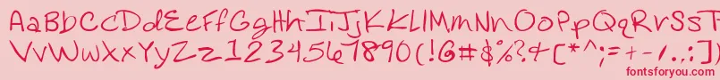 Rosedifont Font – Red Fonts on Pink Background