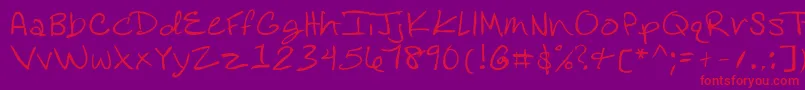 Rosedifont Font – Red Fonts on Purple Background