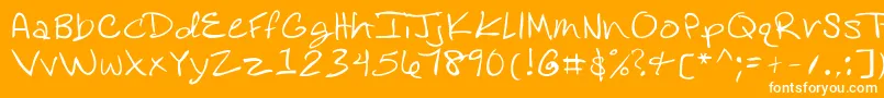 Rosedifont Font – White Fonts on Orange Background