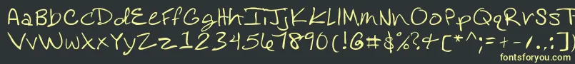 Шрифт Rosedifont – жёлтые шрифты на чёрном фоне