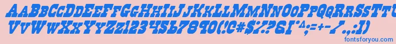 Regv2i Font – Blue Fonts on Pink Background