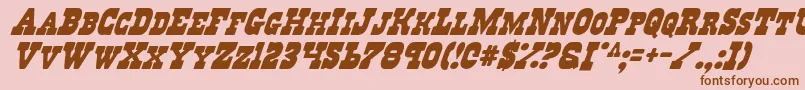 Regv2i Font – Brown Fonts on Pink Background