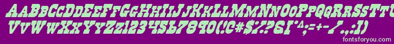 Regv2i Font – Green Fonts on Purple Background