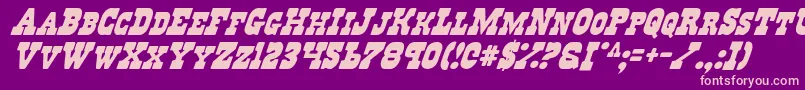 Regv2i Font – Pink Fonts on Purple Background