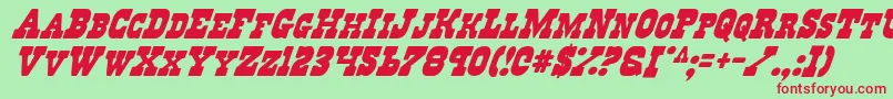 Regv2i Font – Red Fonts on Green Background