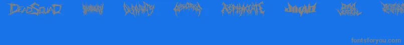 fuente DeathmetalLogo – Fuentes Grises Sobre Fondo Azul