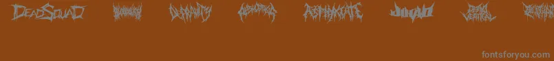 Шрифт DeathmetalLogo – серые шрифты на коричневом фоне