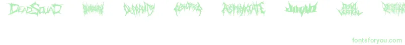 DeathmetalLogo Font – Green Fonts on White Background