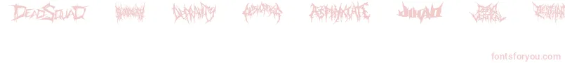 Czcionka DeathmetalLogo – różowe czcionki