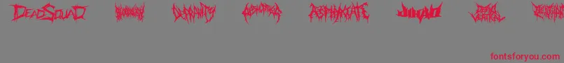 Шрифт DeathmetalLogo – красные шрифты на сером фоне