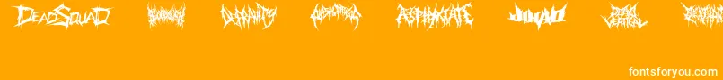 フォントDeathmetalLogo – オレンジの背景に白い文字